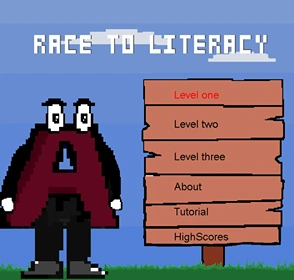 Screenshot of the menu