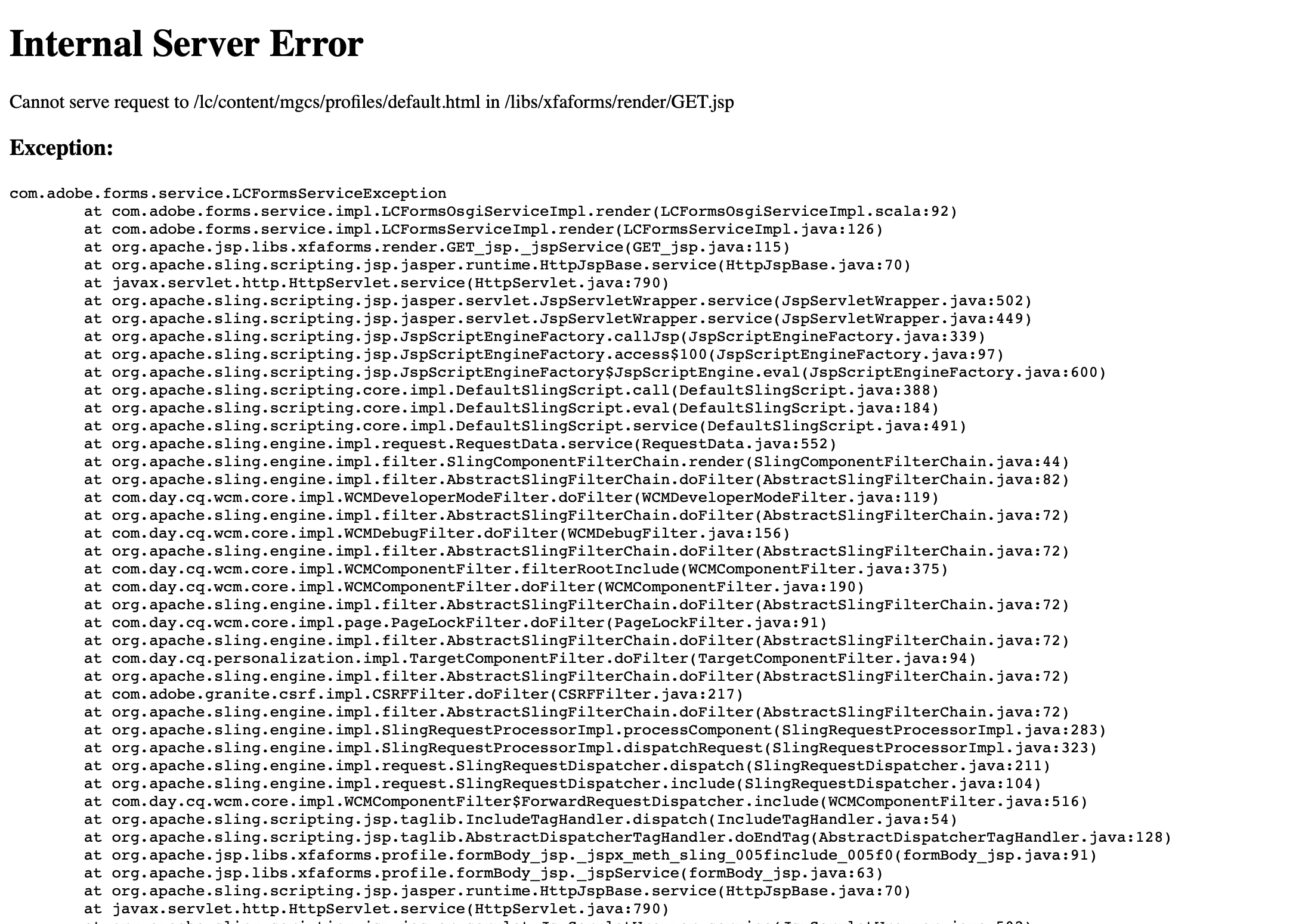 Verbose error disclosure on the form